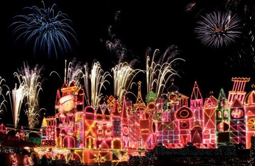 Disneyland's It's A Small World at Christmas. Photo courtesy Disney Parks Blog