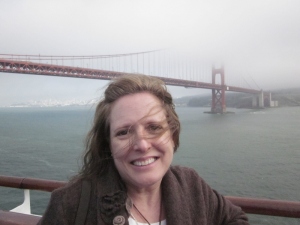 P. Rickrode and the Golden Gate Bridge. Photo by C. Rickrode 2014.