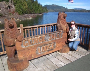 P. Rickrode at the George Inlet Lodge. Ketchikan, Alaska. Photo by C. Rickrode 2014.
