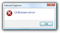 error message